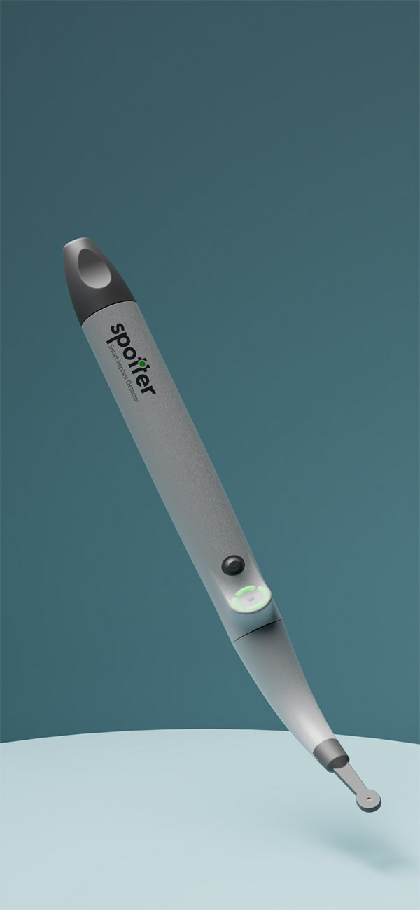 Spotter Dental Implant Detector by Forumtec is an innovative tool designed to locate dental implants buried under the gums.